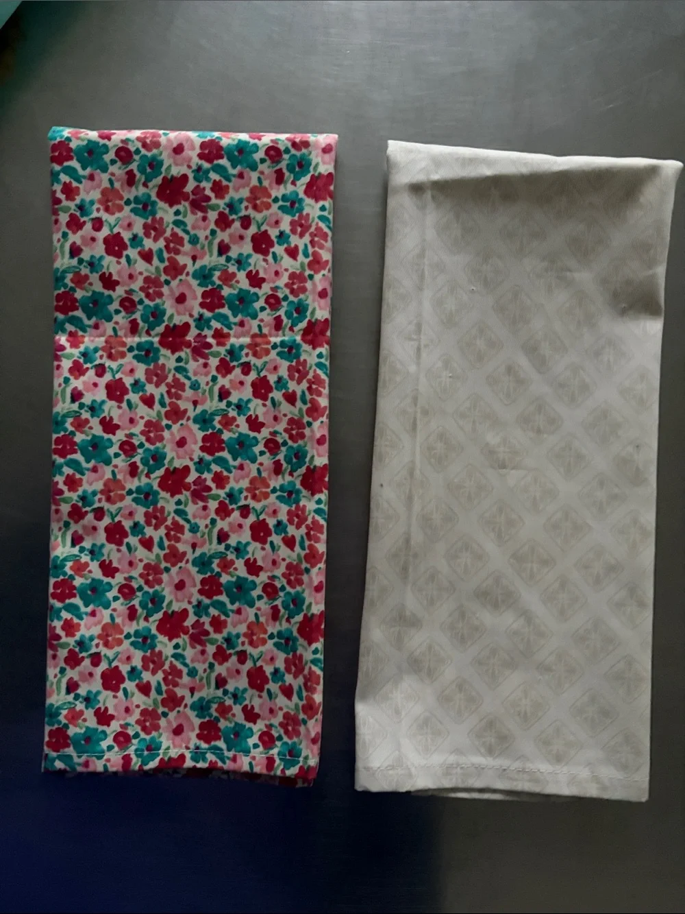 The Pioneer Woman Mint Floral and Pink Accent Kitchen Linens